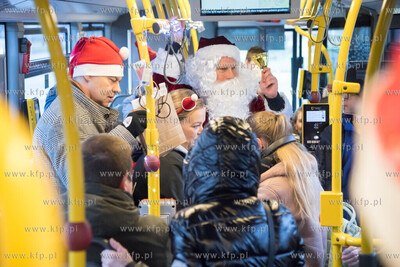 Mikołajkowy przejazd autobusem linii 124 GAiT w Gdańsku....