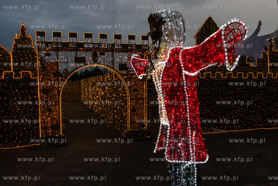Przedpremierowy pokaz iluminacji w Lumina Park na terenie...