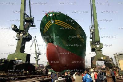 Stocznia Gdansk. S.A. Wodowanie statku WESTERDIEK,...