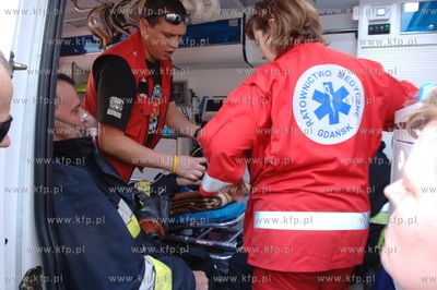 Pozar kosciola nsw. Katarzyny w Gdansku. Nz pogotowie...