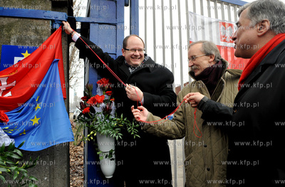 Odsloniecie Znaku Dziedzictwa Europejskiego na historycznej...