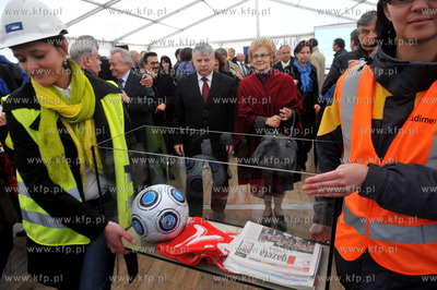 Gdansk. Rebiechowo. Uroczystosc wmurowania kamienia...