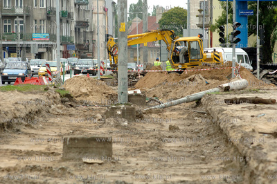 Gdansk Wrzeszcz. Remont torowiska i wymiana torow tramwajowych...
