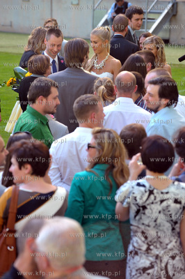 Slub na stadionie PGE Arena w Gdansku. Inga Szwarc...