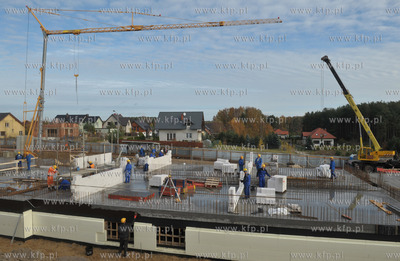 Banino, ul. Tuchomska. Uroczystosc wmurowania kamienia...