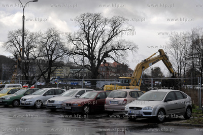 Gdansk. Miejsce budowy galerii handlowej Forum Radunia....