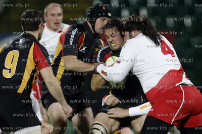 Gdansk. Stadion przy ul. Traugutta. Mecz rugby dywizji...