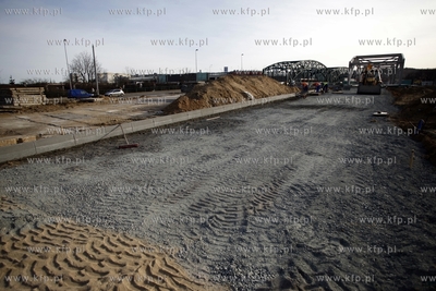 Gdańsk. Prace przy budowie Trasy Słowackiego na odcinku...