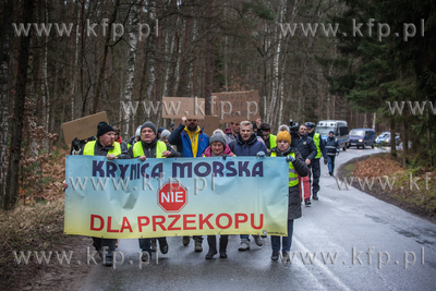 Protest przeciwko przekopowi Mierzei Wiślanej w Skowronkach.
20.02.2019
fot....