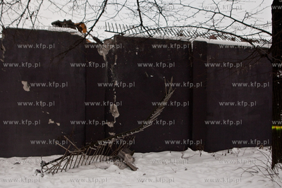 Gdansk. Jana z Kolna. Wyburzanie muru przy Stoczni...