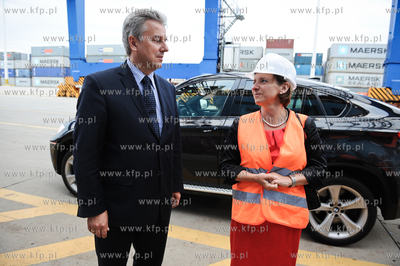 Gdansk. Terminal kontenerowy DCT. Wizyta przedstawicieli...