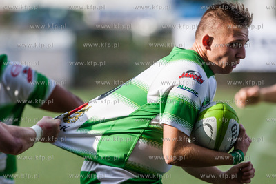 Gdynia. Stadion Narodowy Rugby. Mecz Ekstraligi Rugby....