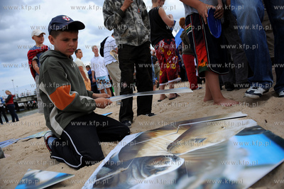 Gdansk. Brzezno. Miedzynarodowa Akcja Sprzatania Baltyku...