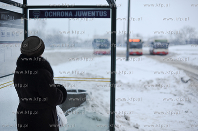 Autobusy ZKM na petli autobusowej przy ulicy Walowej,...
