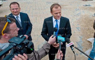 Gdansk. Stadion PGE Arena. Nieoficjalna wizyta premiera...