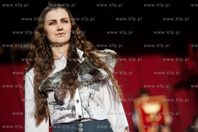 Gdansk. Swieto Miasta. Pokaz mody na Dlugim Targu,...