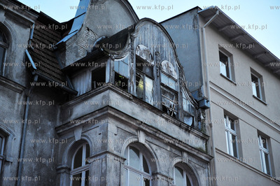 Sopot. Ulica 3 Maja nr 5. Pozar na 2 pietrze kamienicy...