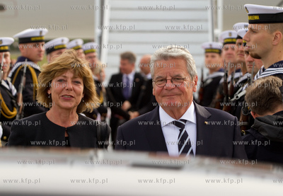 Port Lotniczy Gdansk. Przylot Prezydenta Niemiec Joachim...