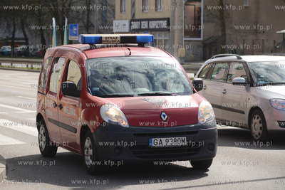 Ulice Gdyni w czasie epidemii koronawirusa COVID-19....