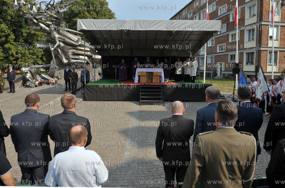 Gdansk. Plac Obronców Poczty Polskiej w Gdansku. Uroczystosci...