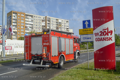 Witacz na granicy Gdańska i Sopotu z logiem obchodów...