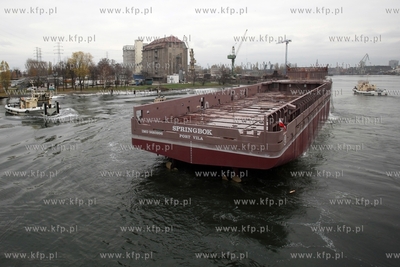 Stocznia Remontowa Shipbuilding SA. w Gdansku. Wodowanie...