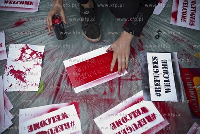 Gdańsk. Długi Targ. Manifestacja za przyjęciem uchodźców.
12.09.2015
fot....