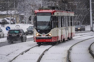 Zima z Gdańsku. Pętla Siedlce. Komunikacja miejska...