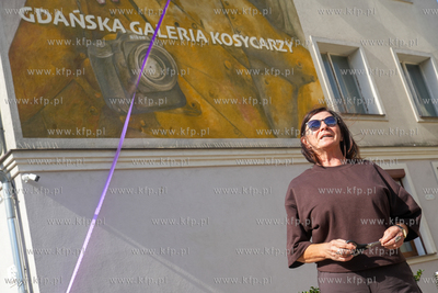 Gdańsk, Podwale Staromiejskie. Odłonięcie muralu...