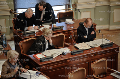 Gdansk. Nowy Ratusz. Sesja Rady Miasta Gdanska. 
Nz...