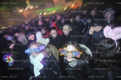 Impreza sylwestrowa na Targu Weglowym w Gdansku 31.12.2010...