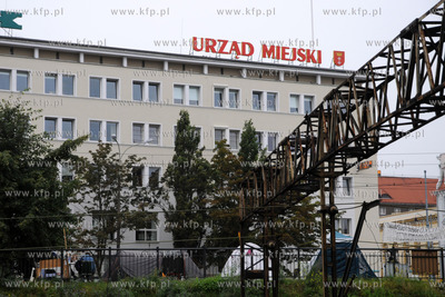 Gdansk, okolice Urzedu Miejskiego. Protest glodowy...