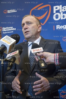 Gdansk. Spotkanie Grzegorza Schetyny i Slawomira Neumanna...