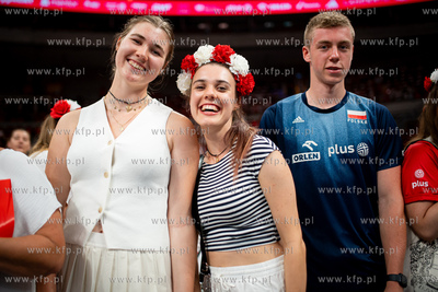 Turniej towarzyski siatkówki w Ergo Arenie. Mecz Polska...