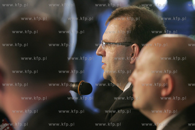 Konferencja prasowa  po pozarze w kosciele sw. Katarzyny...