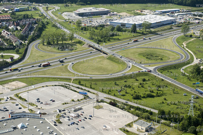 Gdansk Osowa z lotu ptaka. Wezel Osowa czyli skrzyzowanie...