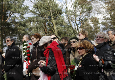 Gdansk. Cmentarz Srebrzysko. Pogrzeb Anny Walentynowicz,...