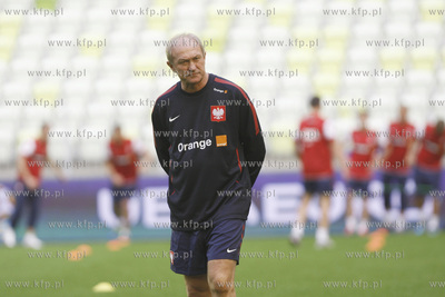 Gdansk. Stadion pilkarski PGE Arena.Trening druzyny...