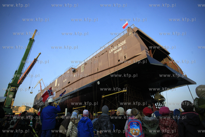 Gdansk. Remontowa Shipbuilding. Uroczyste wodowanie...