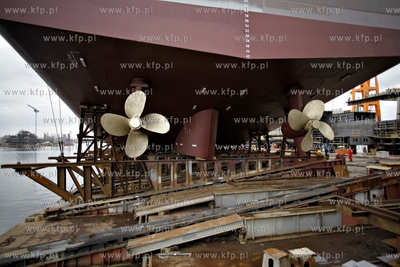 Gdansk. Stocznia Remontowa Shipbuilding. Wodowanie...