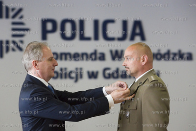 Aula Komendy Wojewódzkiej Policji w Gdańsku przy...