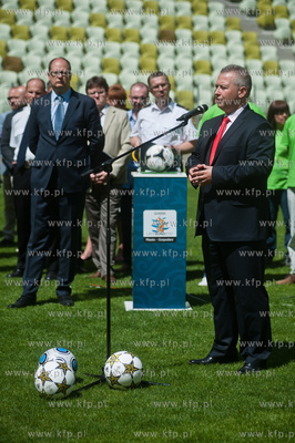 Gdansk. Stadion PGE Arena. Konferencja prasowa pt....