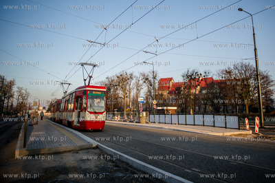 Gdansk. Zmodernizowana linia tramwajowa na Stogi. 
27.12.2014
fot....