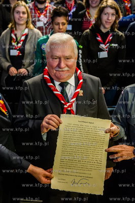 Gdansk. Europejskie Centrum Solidarnosci. Wystapienie...