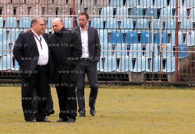 Prezes PZPN Grzegorz Lato w wizyta Szczecinie, gdzie...
