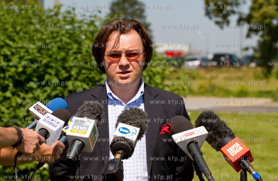 Gdansk, Rebiechowo. Konferencja prasowa dyrektora OLT...