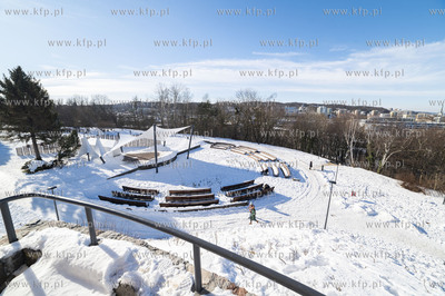 Gdynia. Zimowy widok z Kamiennej Góry. 15.02.2021...