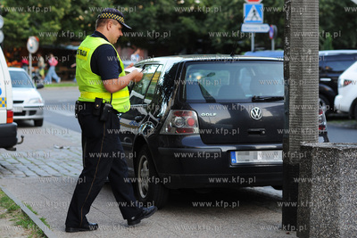 Gdanski Straznik Miejski przy pracy. 31.07.2009 fot....