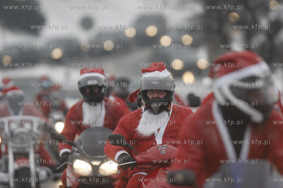 Gdansk Zaspa. Motocyklowa Parada Mikolajow. Jest to...