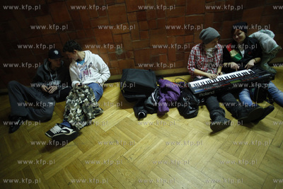 Gdansk. Budynek Not. Precasting do programu telewizji...